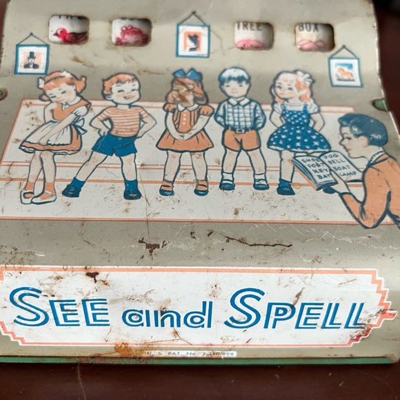 1950’s Childrens See and Spell Toy Vintage antique - Picture 3 of 11